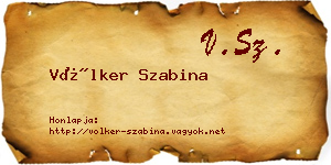 Völker Szabina névjegykártya