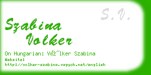 szabina volker business card